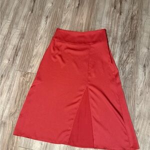Express Red Midi Skirt